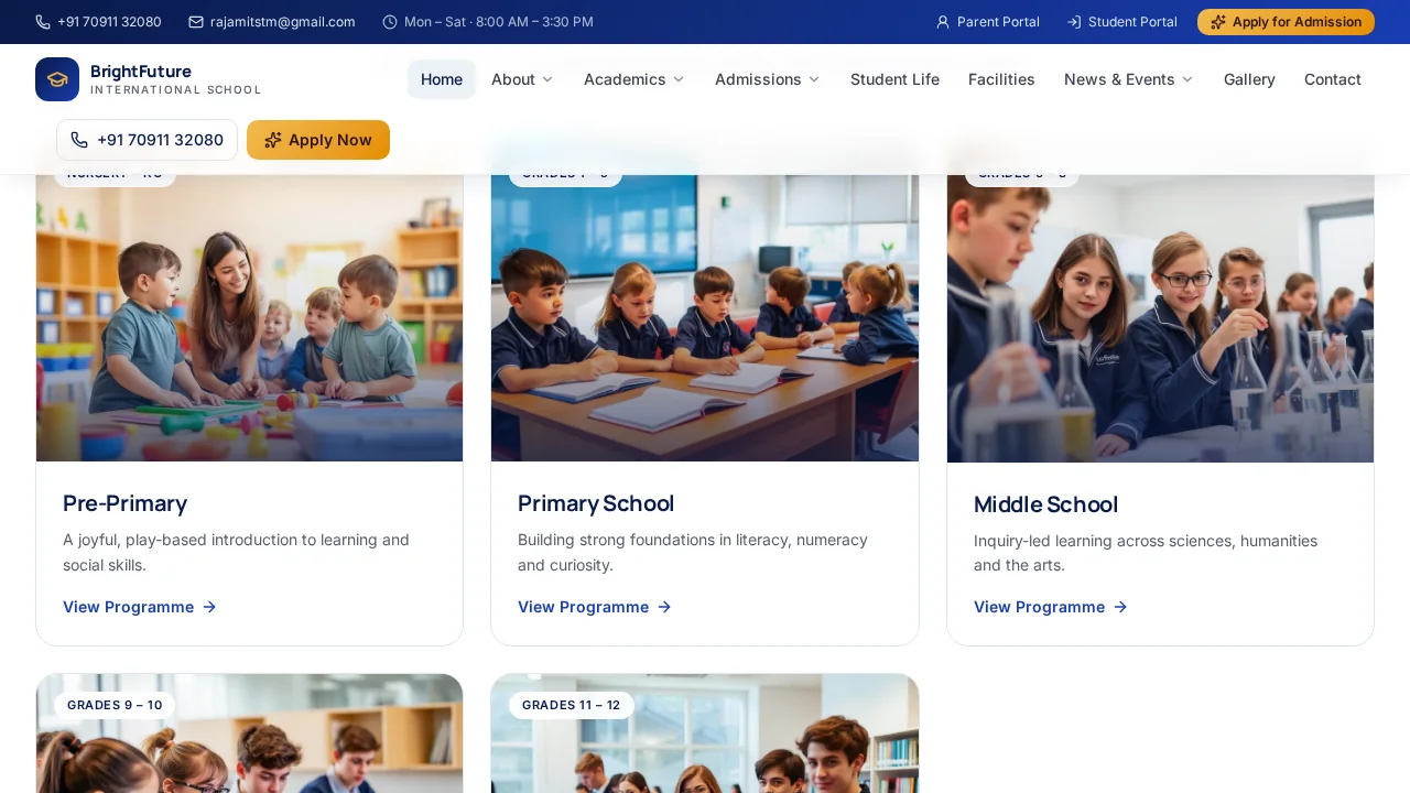 Bright Future — Academic programmes