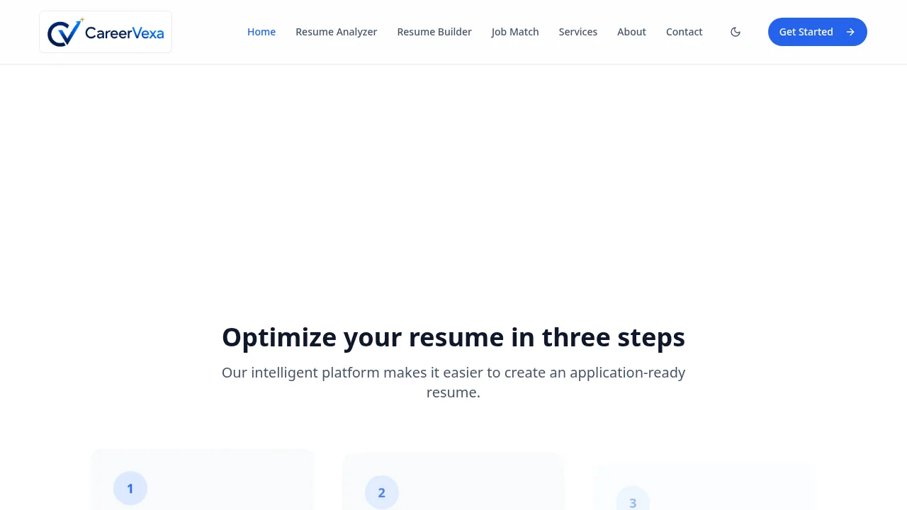 CareerVexa — Resume optimisation process