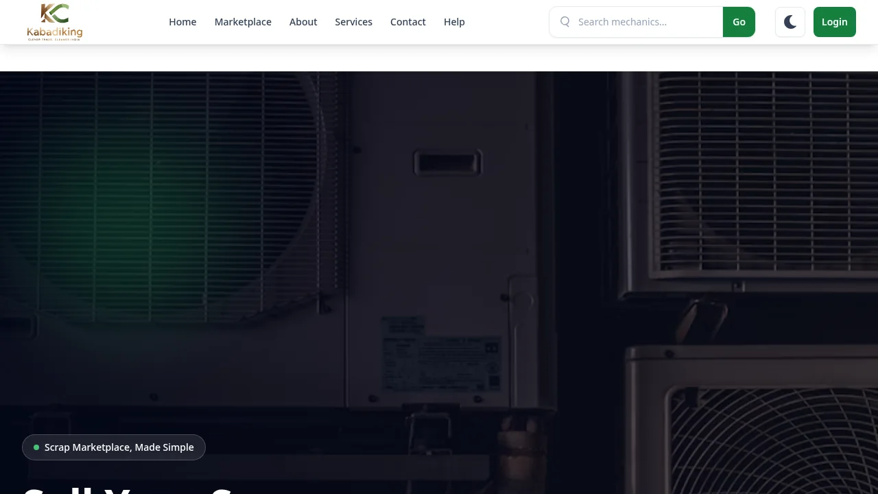 Kabadiking — Scrap selling homepage