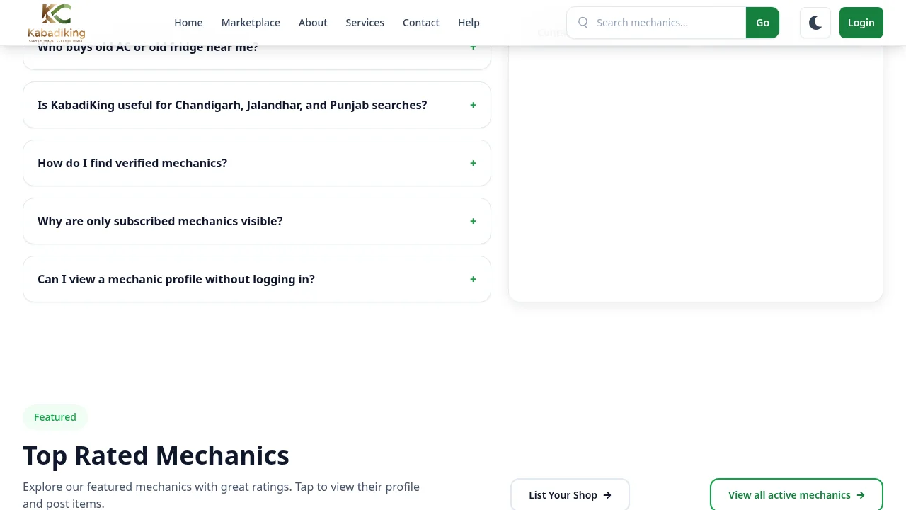 Kabadiking — Buyer matching and enquiry